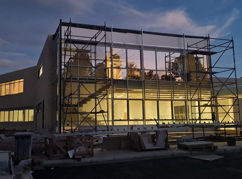 Vista nocturna iluminación